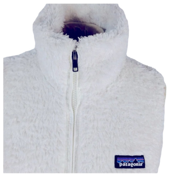 Patagonia Sz M Los Gatos Fleece Vest White Sherpa Sleeveless - Picture 5 of 6